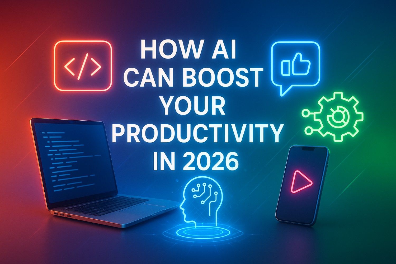 >How AI Can Boost Your Productivity in 2026: A Comprehensive Guide for Developers, Marketers,
                            and Creators 