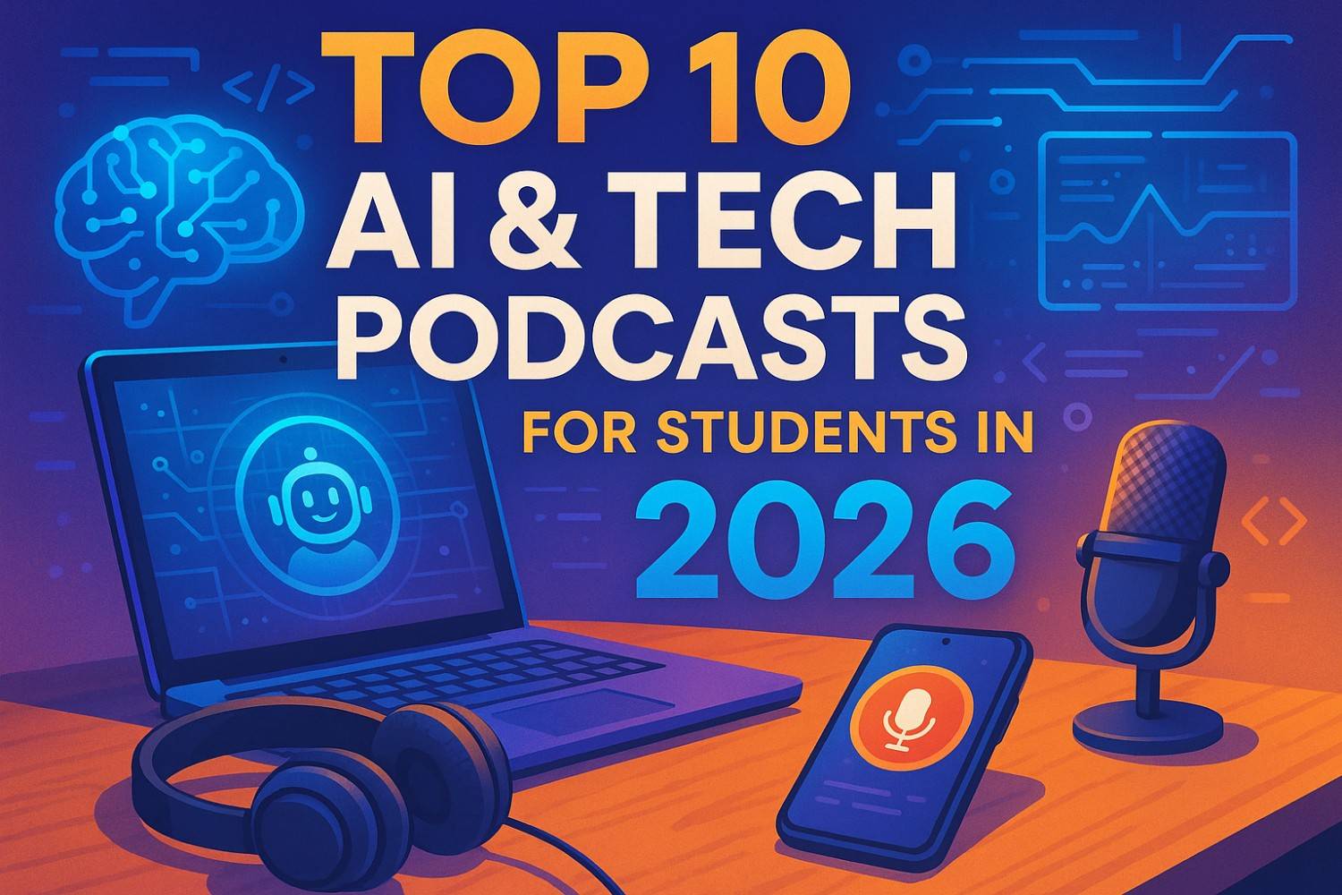 Top 10 AI & Tech Podcasts for Students in 2025 