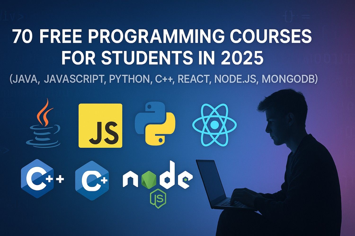 70 Free Programming Courses for Students in 2025 (Java, JavaScript, Python, C++, React, Node.js, MongoDB)